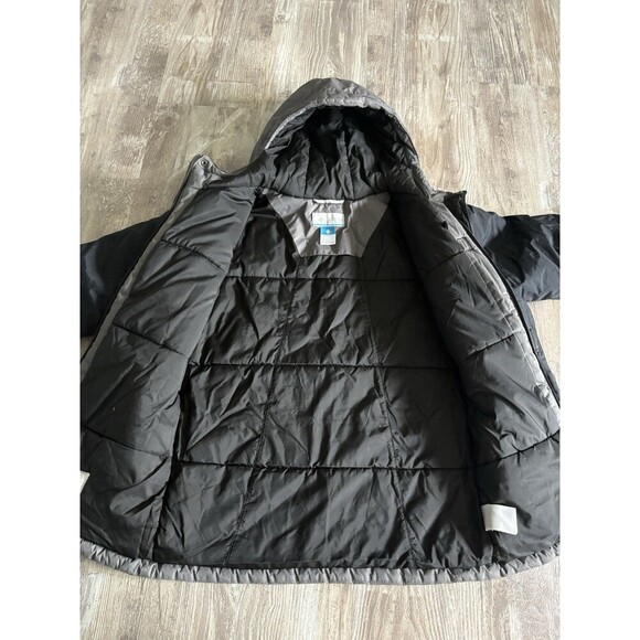 Columbia Lightning Lift Insulated Hood Zip Jacket SB5022 Black Gray Boy Medium - Picture 3 of 6
